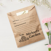 Aangepaste naam Garden Seed Bag Envelope Bedankzakje (Gezegeld)