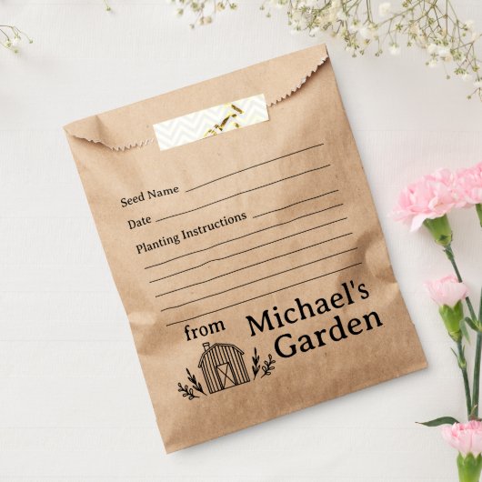 Aangepaste naam Garden Seed Bag Envelope Bedankzakje (Gezegeld)