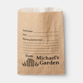 Aangepaste naam Garden Seed Bag Envelope Bedankzakje