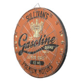 Aangepaste naam Gasoline Motors Retro Mechanic Gar Dartbord (Voorkant Rechts)