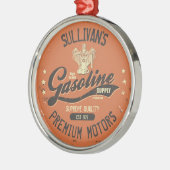 Aangepaste naam Gasoline Motors Retro Mechanic Gar Metalen Ornament (Links)