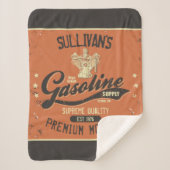 Aangepaste naam Gasoline Motors Retro Mechanic Gar Sherpa Deken (Voorkant)