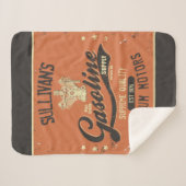 Aangepaste naam Gasoline Motors Retro Mechanic Gar Sherpa Deken (Voorkant (horizontaal))