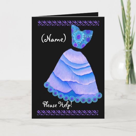 AANGEPASTE NAAM Gastboek Bedienaar Nodig BLAUWE JU (Voorkant)