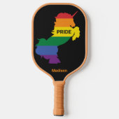 Aangepaste naam Gay Eenhoorn Pickleball Paddle (Achterkant)
