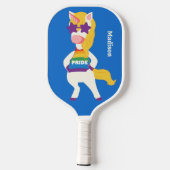 Aangepaste naam Gay Eenhoorn Pickleball Paddle (Achterkant)