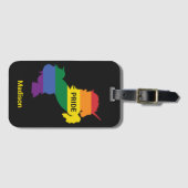 Aangepaste naam Gay Unicorn Bagagelabel (Voorkant (horizontaal))