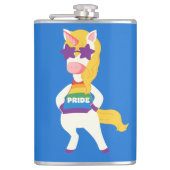 Aangepaste naam Gay Unicorn Heupfles (Voorkant)