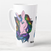 Aangepaste naam Gay Unicorn Latte Mok (Linkerhoek)