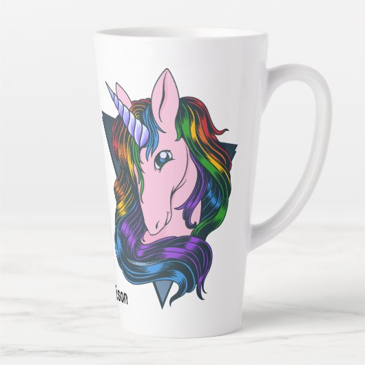 Aangepaste naam Gay Unicorn Latte Mok (Rechts)