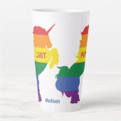 Aangepaste naam Gay Unicorn Latte Mok (Voorkant)