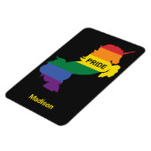 Aangepaste naam Gay Unicorn Magneet (Linkerzijde)