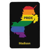 Aangepaste naam Gay Unicorn Magneet (Verticaal)