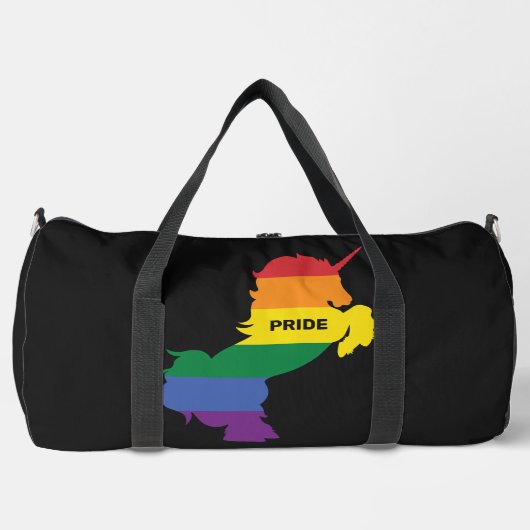Aangepaste naam Gay Unicorn Plunjezak (Voorkant)