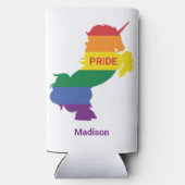 Aangepaste naam Gay Unicorn Seltzer Blikjeskoeler (Achterkant)