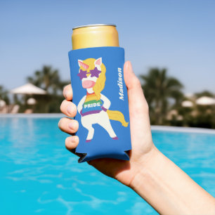 Aangepaste naam Gay Unicorn Seltzer Blikjeskoeler