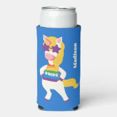 Aangepaste naam Gay Unicorn Seltzer Blikjeskoeler (Seltzer Voorkant)