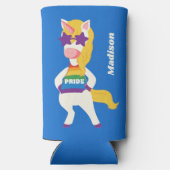 Aangepaste naam Gay Unicorn Seltzer Blikjeskoeler (Achterkant)