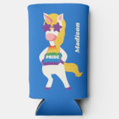 Aangepaste naam Gay Unicorn Seltzer Blikjeskoeler (Voorkant)