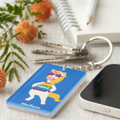 Aangepaste naam Gay Unicorn Sleutelhanger (Voorkant Rechts)