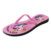 Aangepaste naam Gay Unicorn Teenslippers (Schuin)