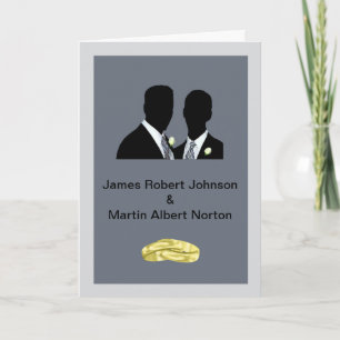 Aangepaste Naam Gay Wedding Uitnodiging