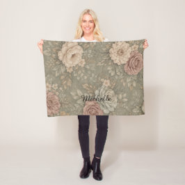 Aangepaste naam gedempte suède tint fleece deken
