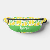 Aangepaste naam geel citroen fruit patroon heuptasje (Liggend)