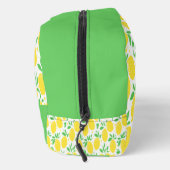 Aangepaste naam geel citroen fruit patroon toilettasje (Rechts)