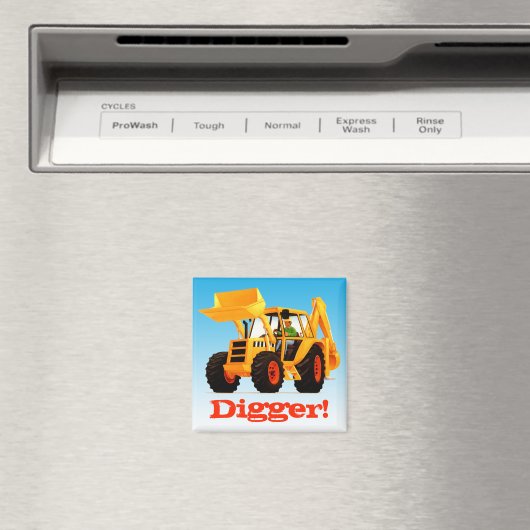 Aangepaste naam Geel Digger Magneet (Insitu (Vaatwasser))