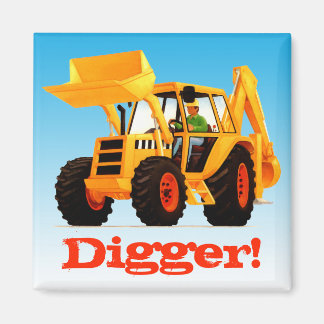 Aangepaste naam Geel Digger Magneet