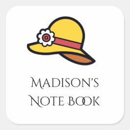 Aangepaste naam geel pet sjabloon sticker