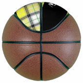 Aangepaste naam geel vlakpatroon basketbal (Rechts)