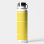 Aangepaste naam geel wit gestreept modern patroon waterfles (Achterkant)
