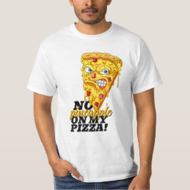 Aangepaste naam Geen anananas Pizza T-shirt