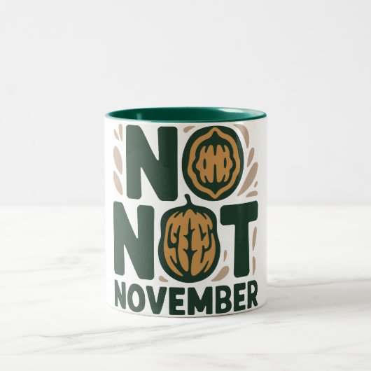Aangepaste naam Geen Noten November Mok – Grappige (Center)