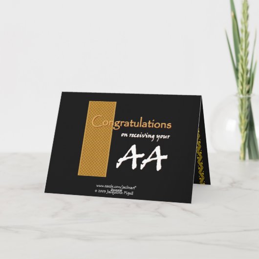 AANGEPASTE NAAM Gefeliciteerd - Associates Degree Kaart (Achterkant)
