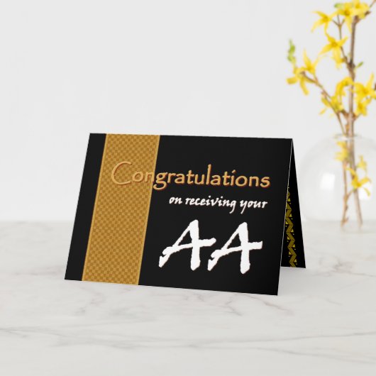 AANGEPASTE NAAM Gefeliciteerd - Associates Degree  Kaart (Gele Bloem)