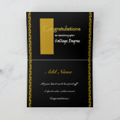 AANGEPASTE NAAM Gefeliciteerd - College Afstuderen Kaart (Binnen)