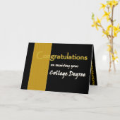 AANGEPASTE NAAM Gefeliciteerd - College Afstuderen Kaart (Gele Bloem)