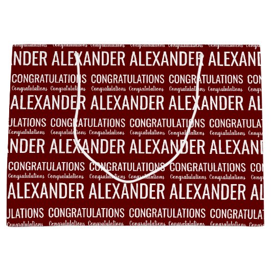 Aangepaste naam gefeliciteerd Grote Cadeautas (Voorkant)