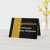 AANGEPASTE NAAM Gefeliciteerd LERARENCERTIFICERING Kaart (Gele Bloem)