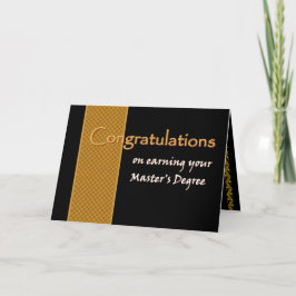 AANGEPASTE NAAM Gefeliciteerd - Master's Degree Kaart