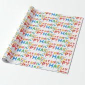 Aangepaste naam Gefeliciteerd met je verjaardag Jo Cadeaupapier (Uitgerold)