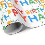 Aangepaste naam Gefeliciteerd met je verjaardag Jo Cadeaupapier (Rol Hoek)