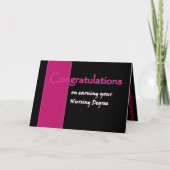 AANGEPASTE NAAM Gefeliciteerd - Nursing Degree Kaart (Voorkant)