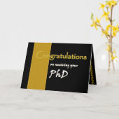 AANGEPASTE NAAM Gefeliciteerd - PhD Kaart (Gele Bloem)