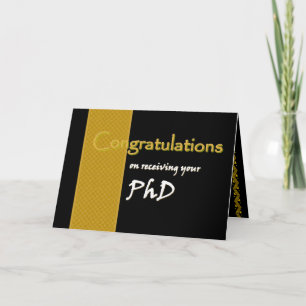 AANGEPASTE NAAM Gefeliciteerd - PhD Kaart
