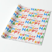 Aangepaste naam Gefeliciteerd verjaardag  Cadeaupapier (Uitgerold)