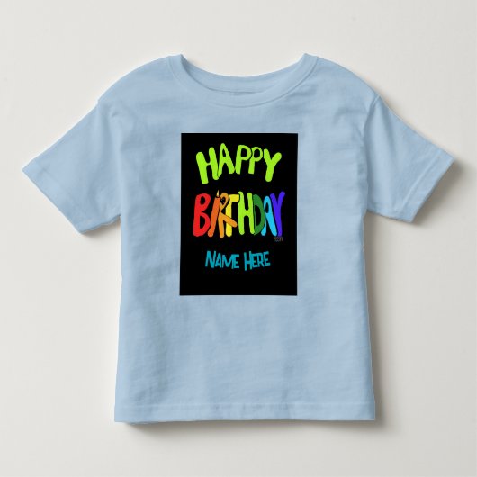 Aangepaste naam Gefeliciteerd Verjaardag Kinder Shirts (Voorkant)
